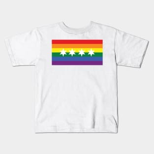 Chicago Gay Rainbow Flag Kids T-Shirt